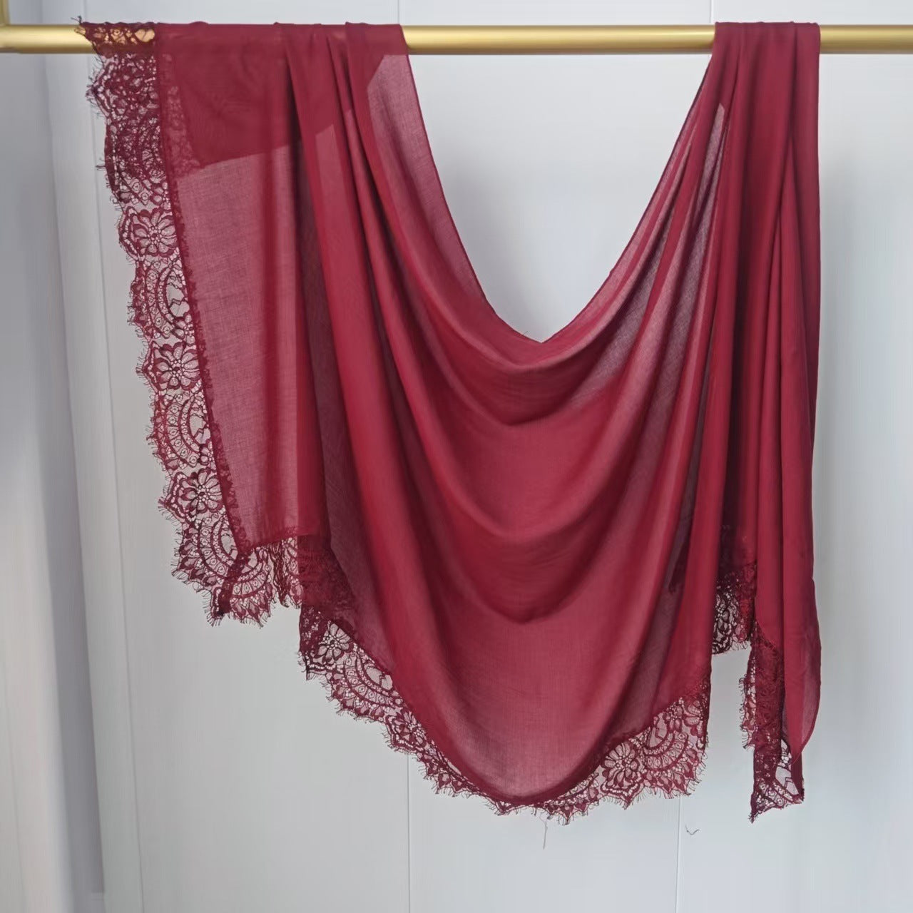 Modal cotton lace hijab
