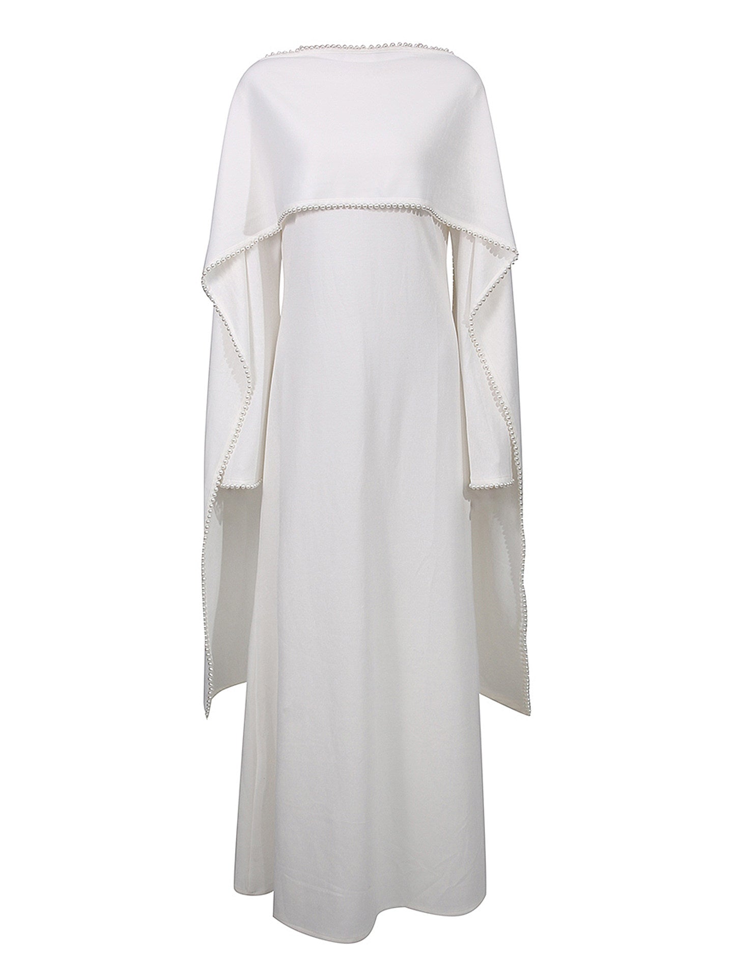 White pearl abaya