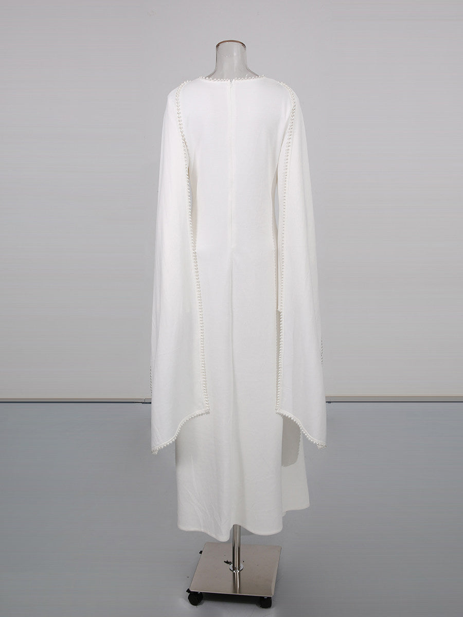 White pearl abaya
