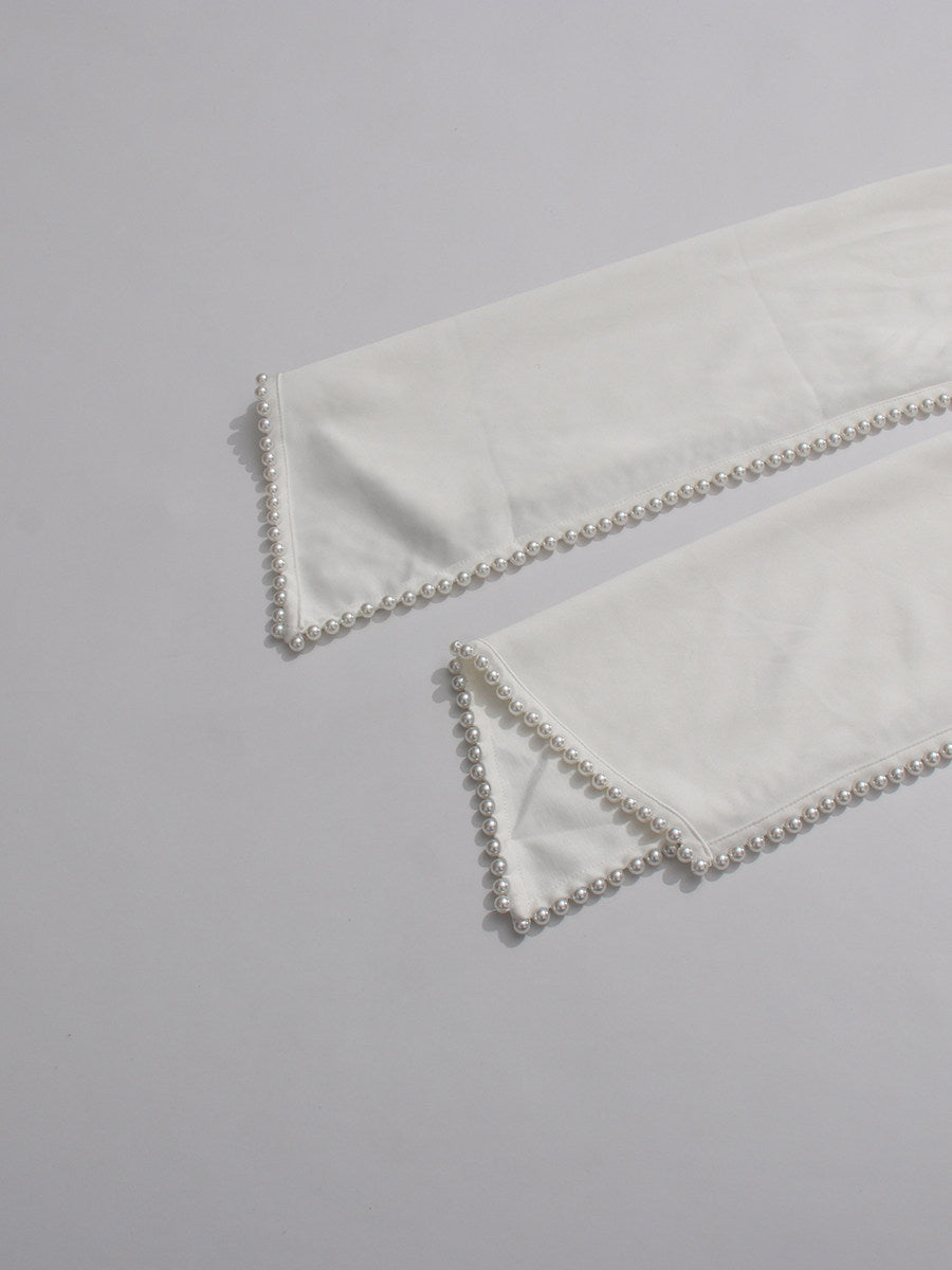 White pearl abaya