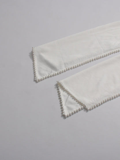 White pearl abaya