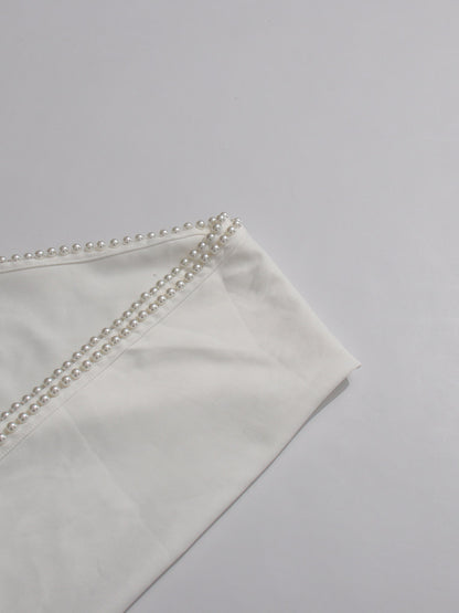 White pearl abaya