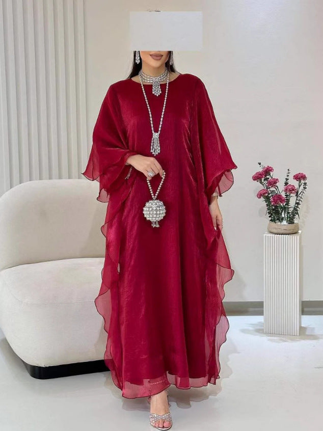 Dubai cardigan robe dress maxi skirt Middle Eastern women's cross-border loose