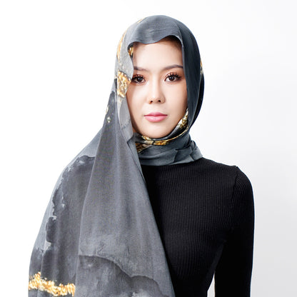 Modal cotton patterned hijab