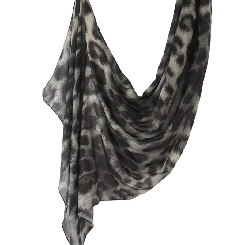 Cross-border hot selling watercolor painting series modal cotton shawl satin print scarf ethnic headscarf women's scarf