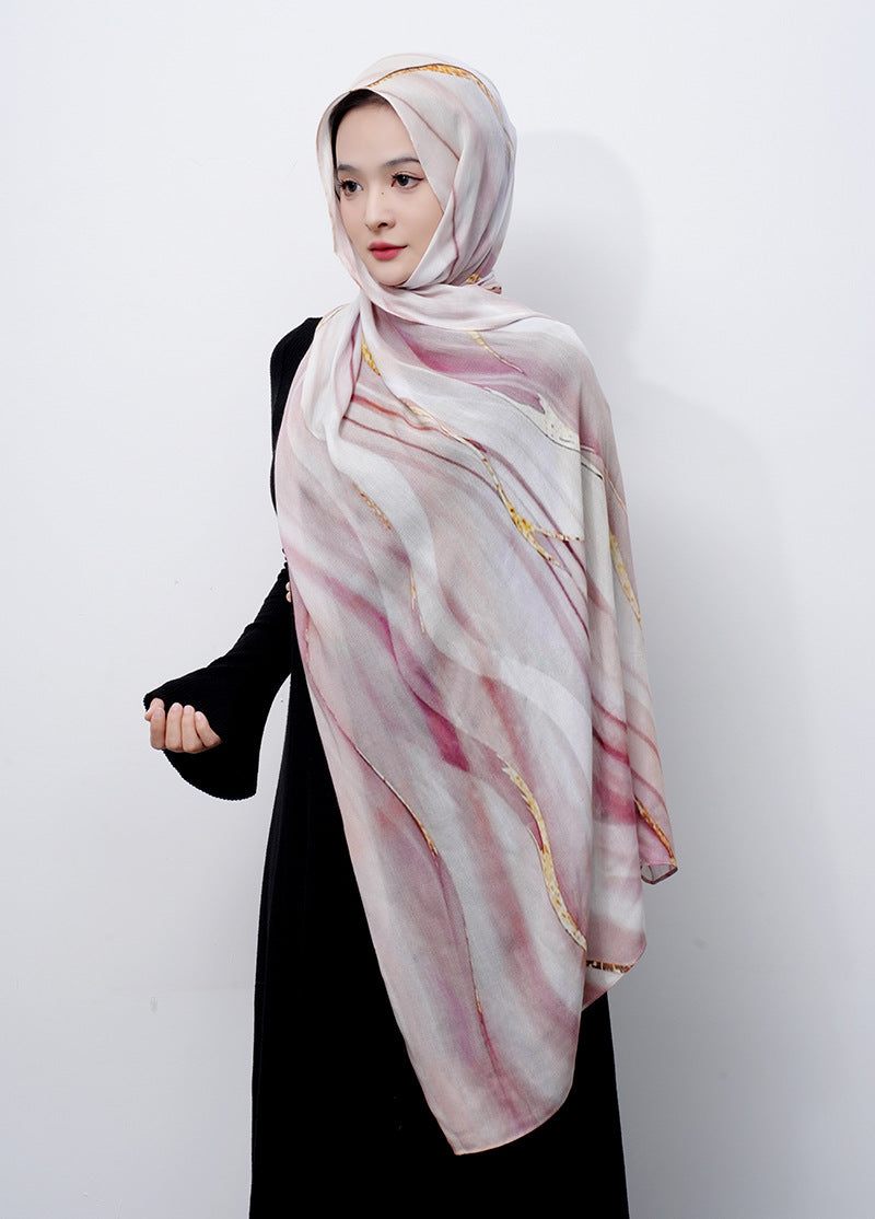Modal cotton patterned hijab