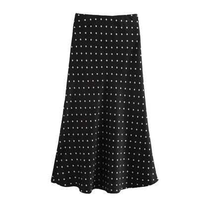 ZR Foreign Trade Wholesale European and American Style Women's New Temperament High-waisted Printed Mermaid Skirt Elasticated Long Skirt