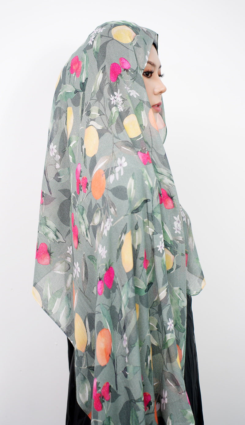 Modal cotton patterned hijab