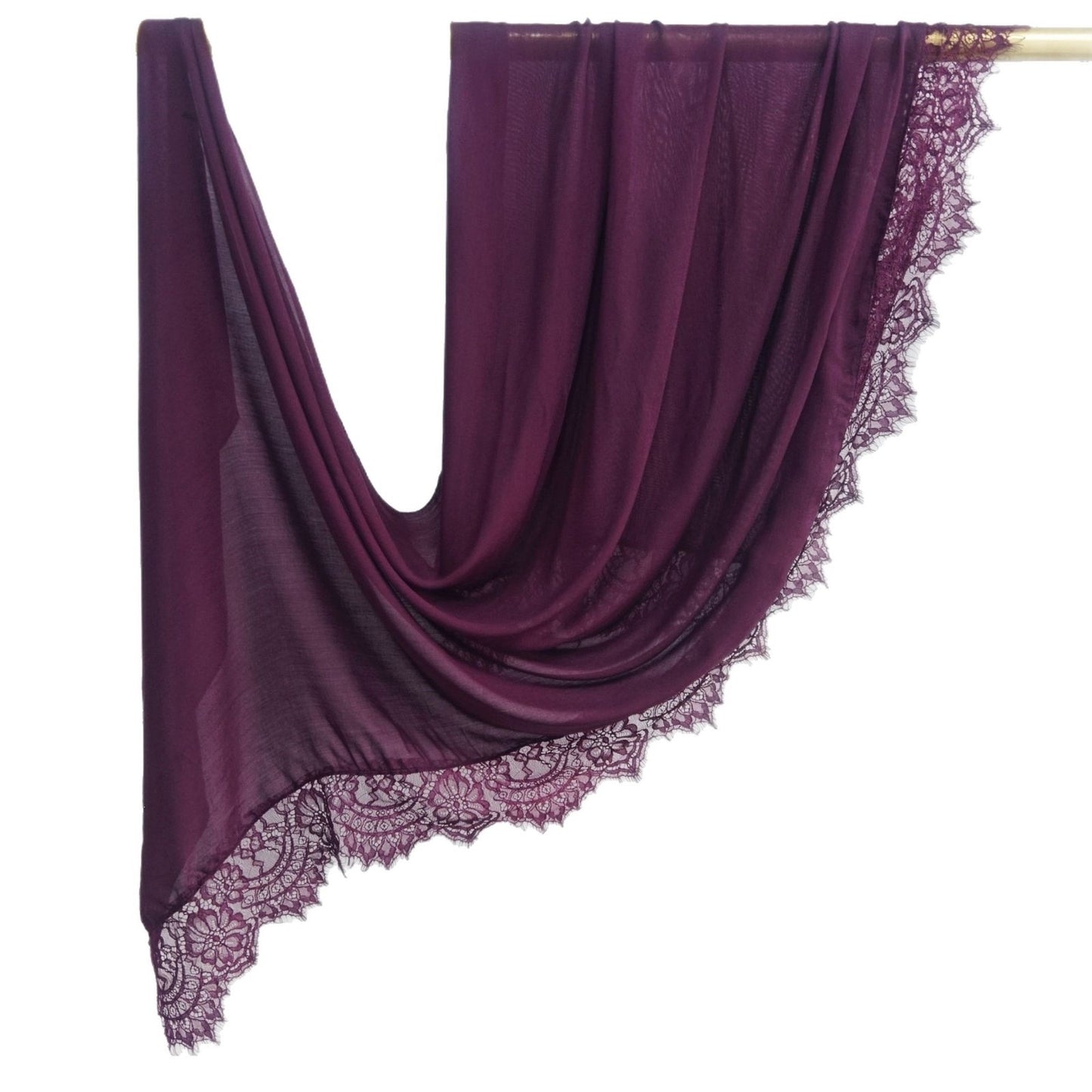 Modal cotton lace hijab