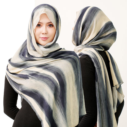 Modal cotton patterned hijab