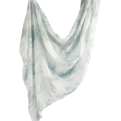 Cross-border hot selling watercolor painting series modal cotton shawl satin print scarf ethnic headscarf women's scarf