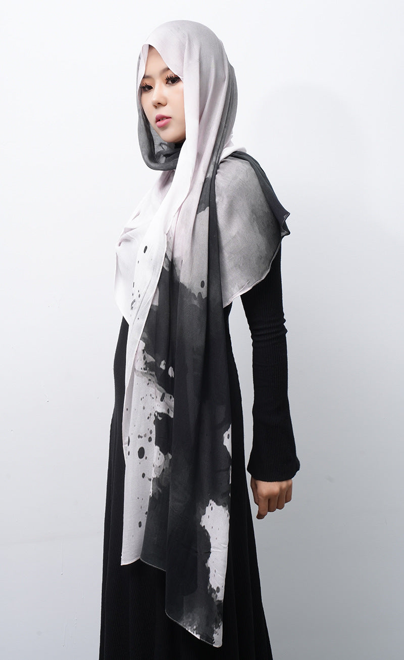 Modal cotton patterned hijab
