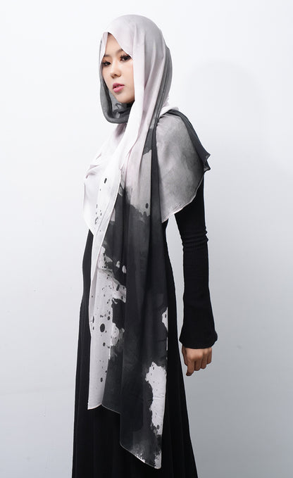 Modal cotton patterned hijab