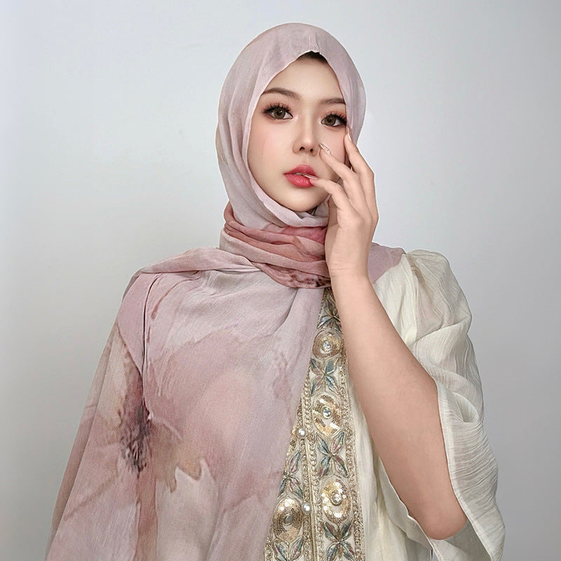 Modal cotton patterned hijab