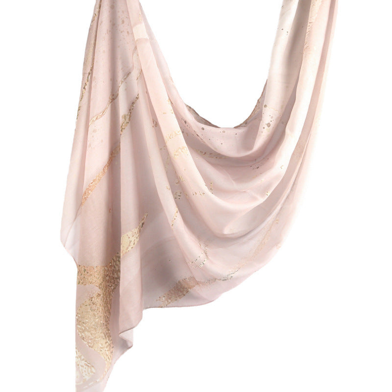 Cross-border hot selling watercolor painting series modal cotton shawl satin print scarf ethnic headscarf women's scarf