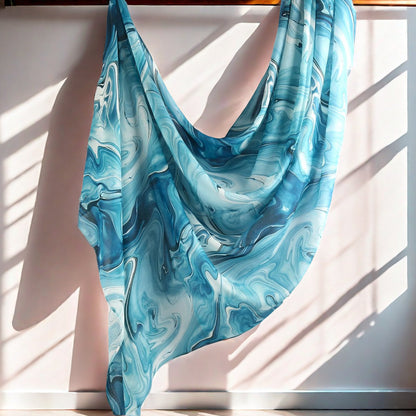 Cross-border hot selling watercolor painting series modal cotton shawl satin print scarf ethnic headscarf women's scarf