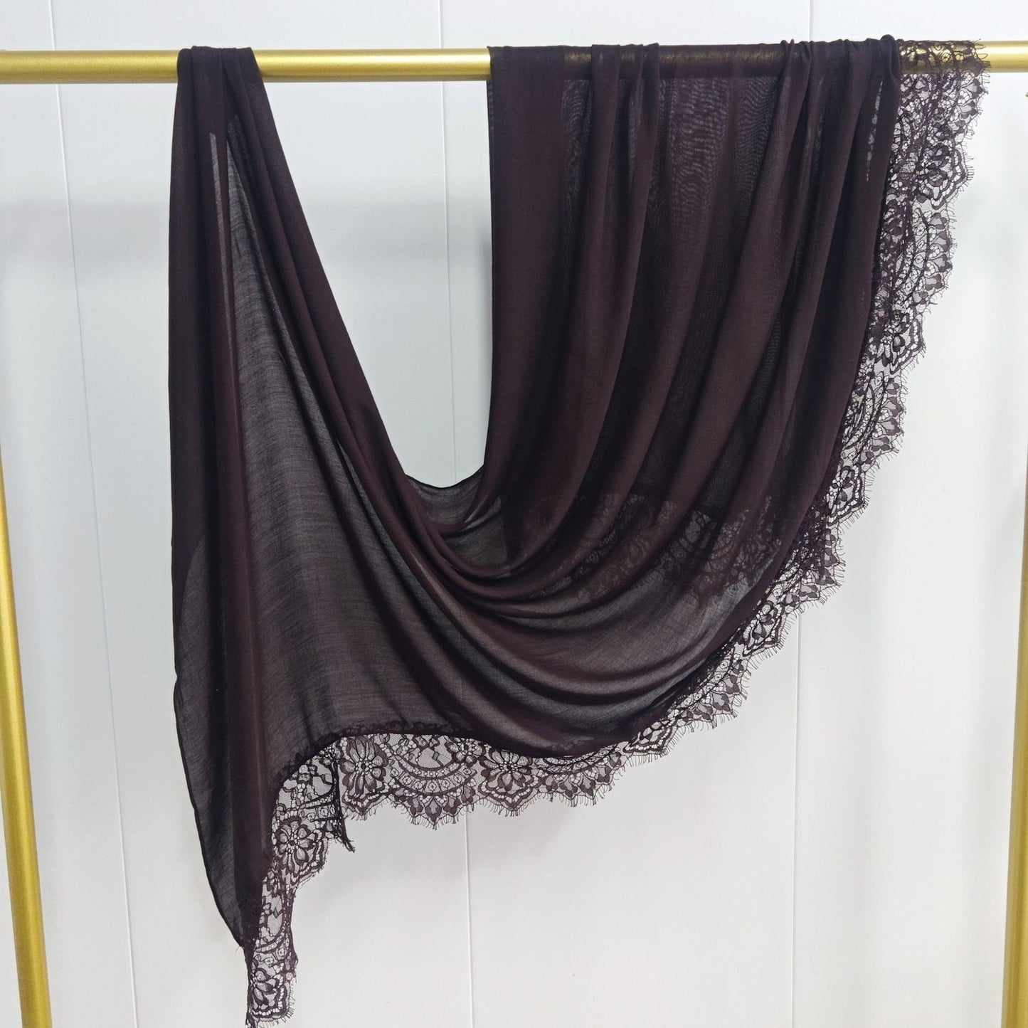 Modal cotton lace hijab