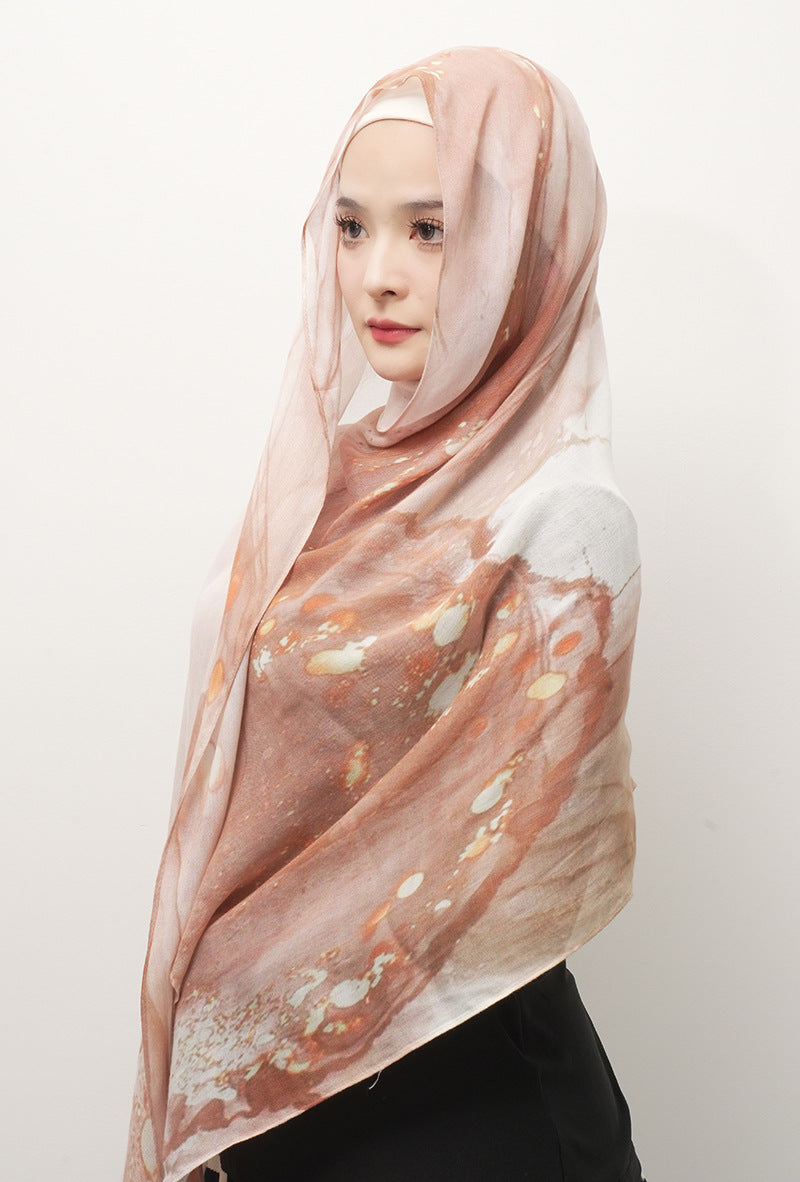Modal cotton patterned hijab