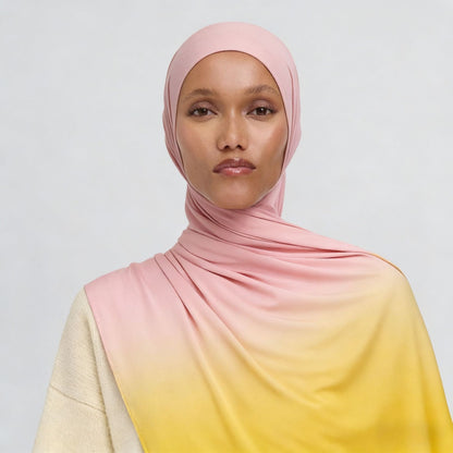 Premium liquid jersey gradient hijab