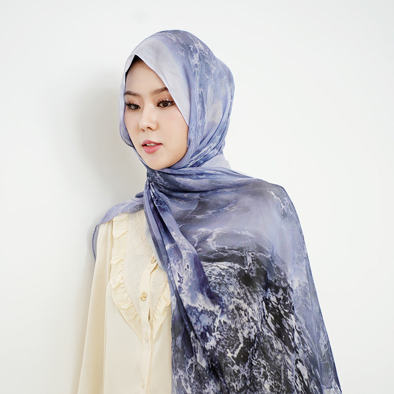 Modal cotton patterned hijab