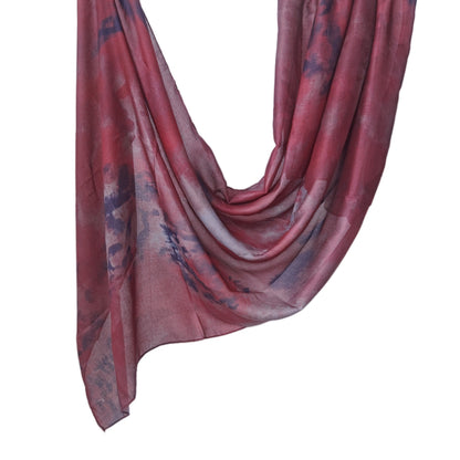 [Polyester Cotton Printing] cross-border hot selling watercolor series printed scarf double-sided penetration soft surrounding tie-dye east end