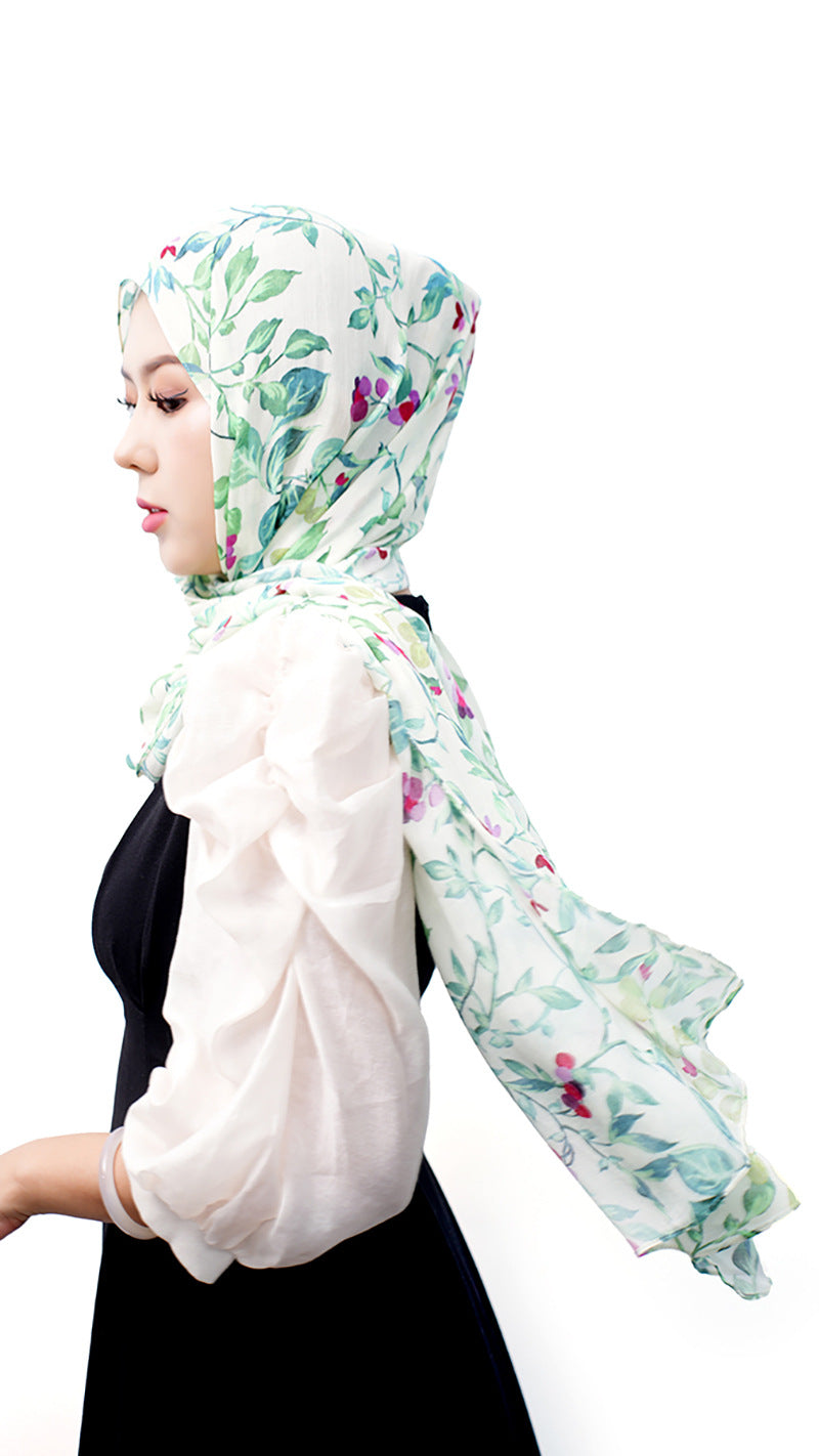 Modal cotton patterned hijab