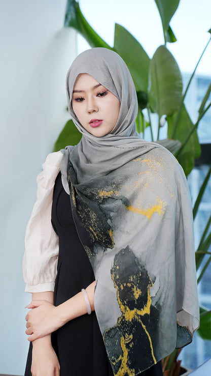 Modal cotton patterned hijab