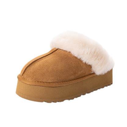 UG home Sampo Tast snow boots women's fur integrated star flip flops warm slip-on shoes thick-soled non-slip cotton shoes women's boots