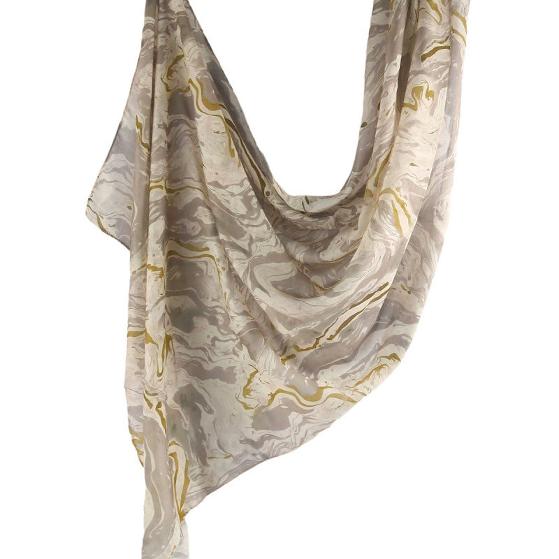 Cross-border hot selling watercolor painting series modal cotton shawl satin print scarf ethnic headscarf women's scarf