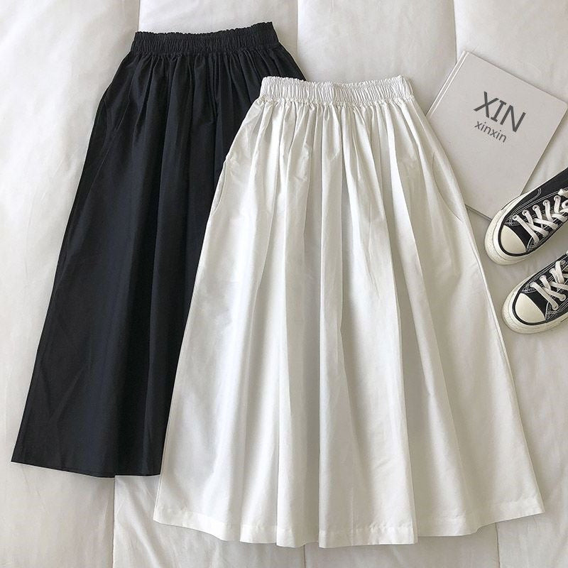 [Lower Neri] South Korea's Dongdaemun temperament is thin and versatile, A-line skirt, umbrella skirt, high-waisted skirt, women's spring and summer
