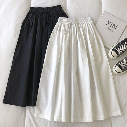 [Lower Neri] South Korea's Dongdaemun temperament is thin and versatile, A-line skirt, umbrella skirt, high-waisted skirt, women's spring and summer