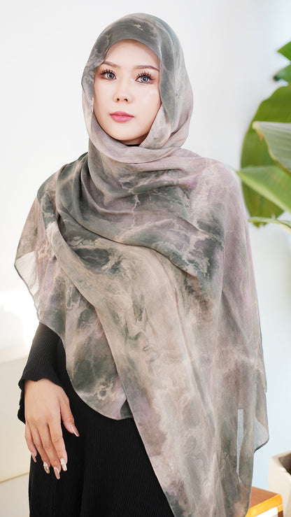 Modal cotton patterned hijab
