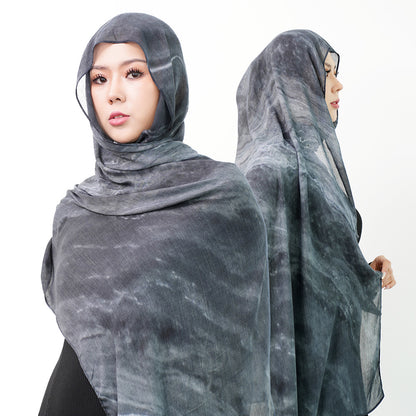 Modal cotton patterned hijab