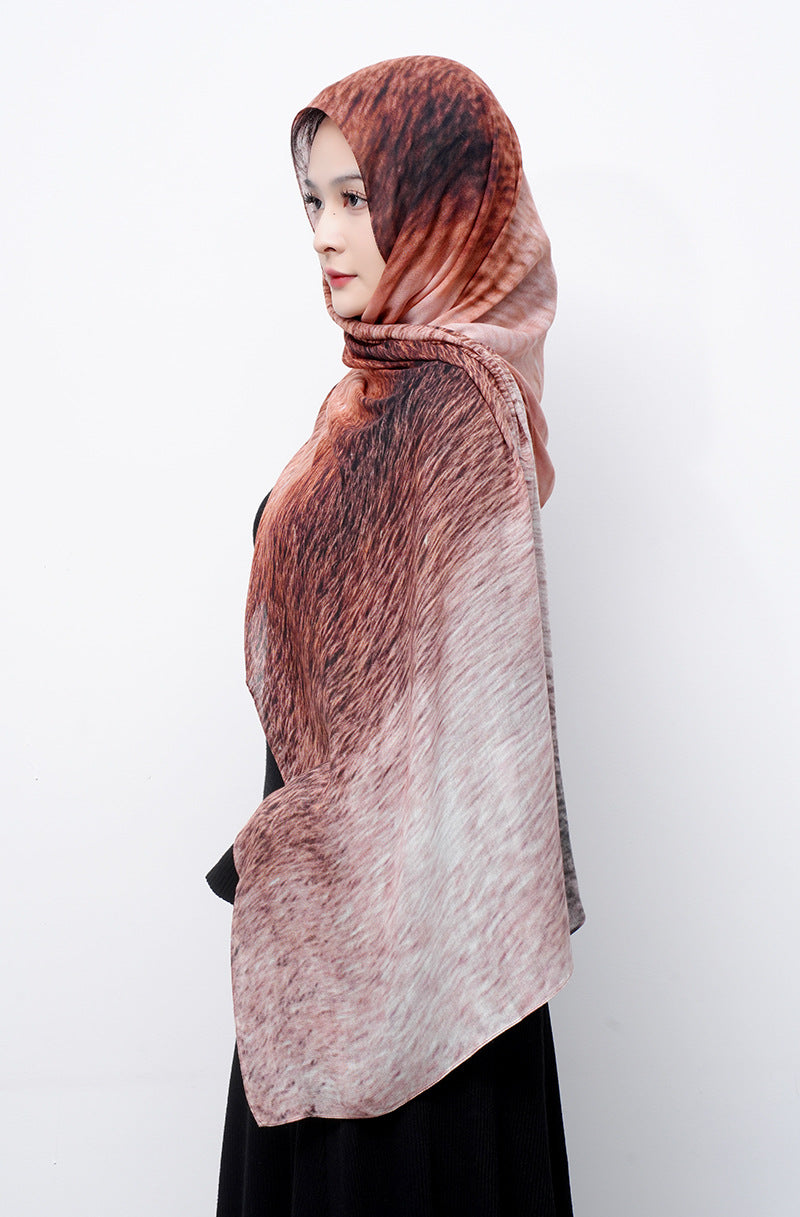 Modal cotton patterned hijab