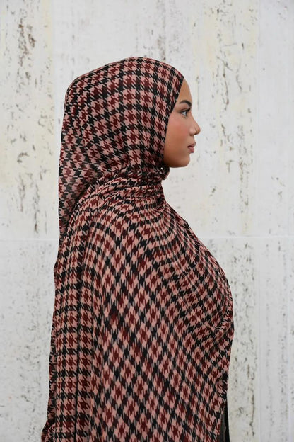 Best-selling Malaysian headscarf printed plaid soft breathable shawl popular European and American scarf in stock
