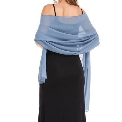 Cross-border soft chiffon scarves and evening dresses wedding shawls bridal scarves women's silk scarves travel sunscreen scarves