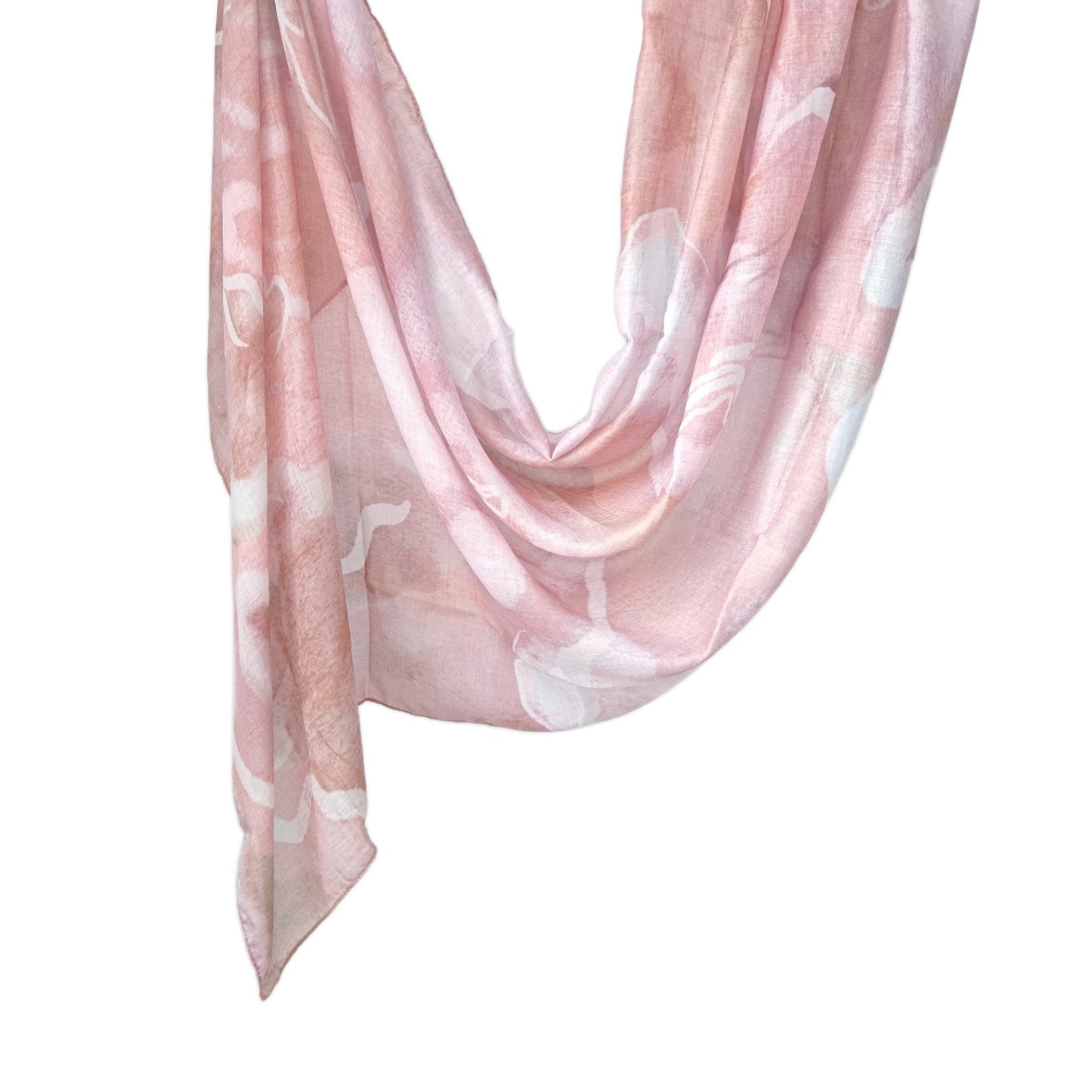 [Polyester Cotton Printing] cross-border hot selling watercolor series printed scarf double-sided penetration soft surrounding tie-dye east end