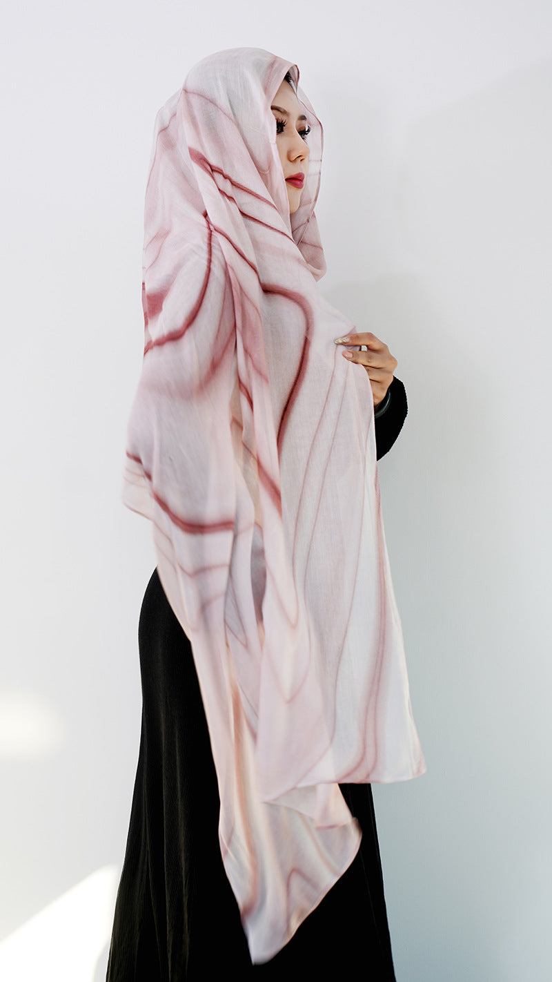 Modal cotton patterned hijab