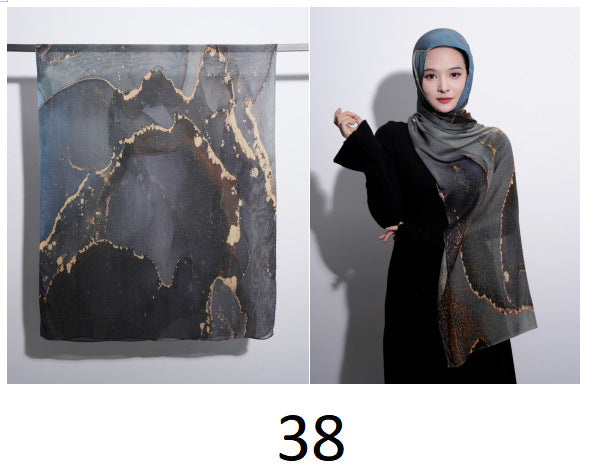 Modal cotton patterned hijab