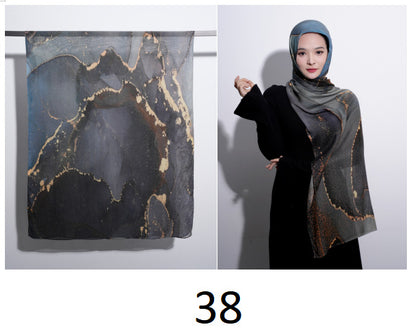 Modal cotton patterned hijab