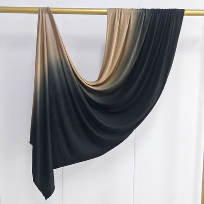 [Glossy cotton gradient double-sided gradient] cross-border new product high-quality silk towel Ombré Jersey Hijab