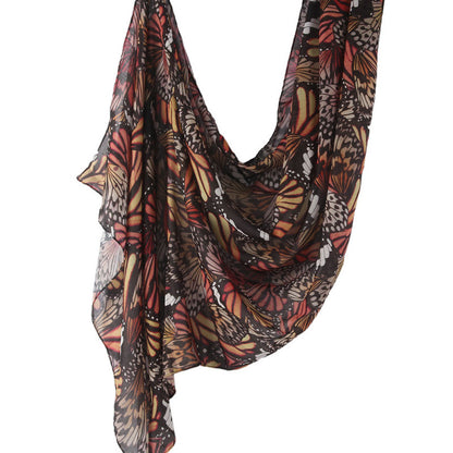 Cross-border hot selling watercolor painting series modal cotton shawl satin print scarf ethnic headscarf women's scarf