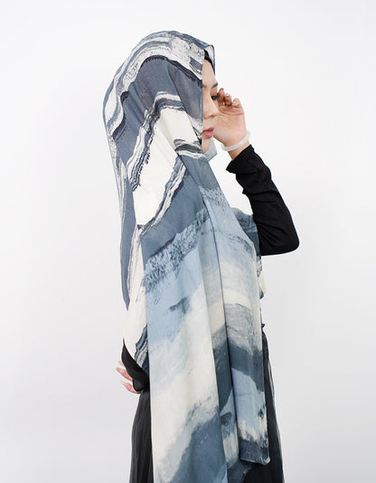 Modal cotton patterned hijab