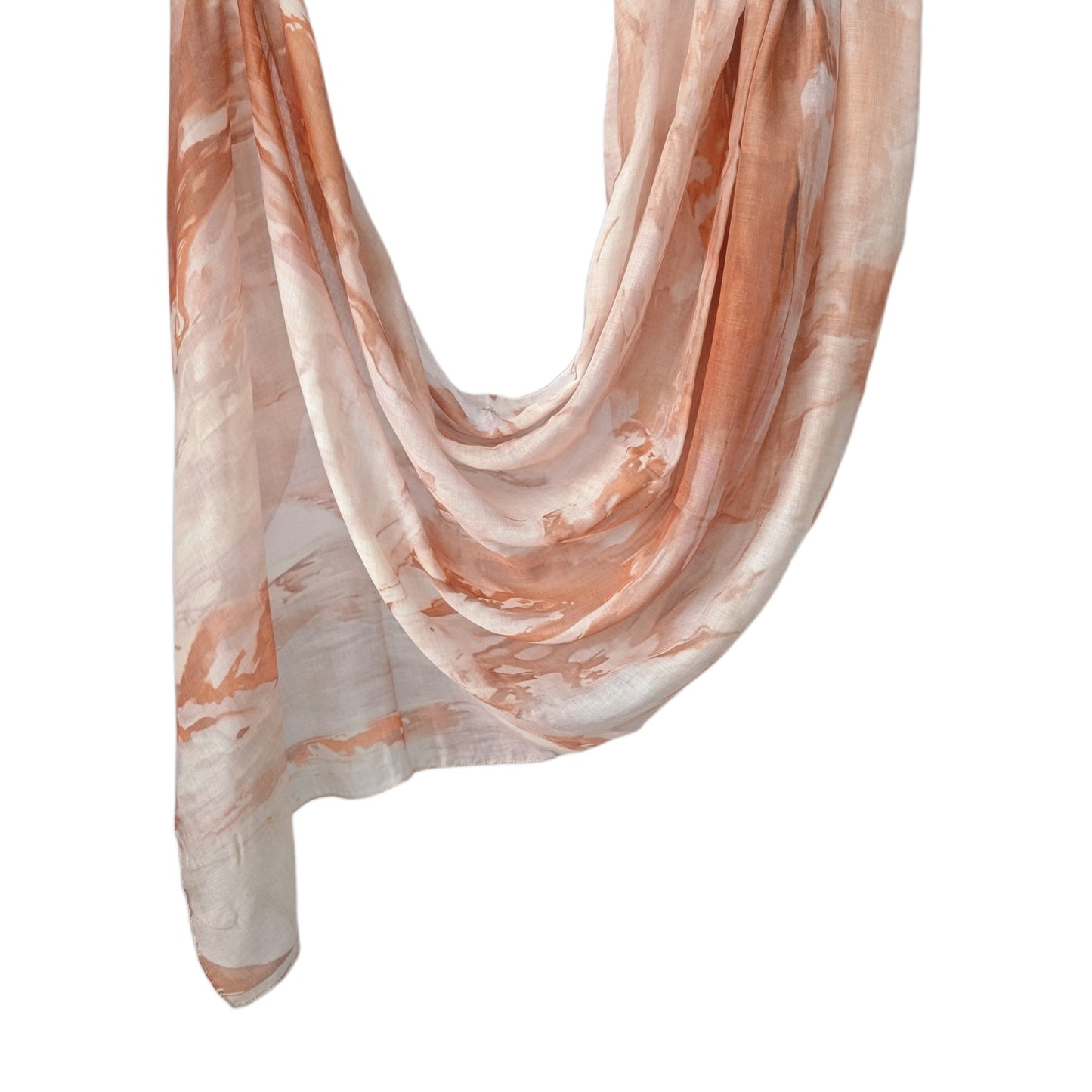 [Polyester Cotton Printing] cross-border hot selling watercolor series printed scarf double-sided penetration soft surrounding tie-dye east end
