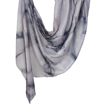 [Polyester Cotton Printing] cross-border hot selling watercolor series printed scarf double-sided penetration soft surrounding tie-dye east end