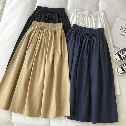 [Lower Neri] South Korea's Dongdaemun temperament is thin and versatile, A-line skirt, umbrella skirt, high-waisted skirt, women's spring and summer