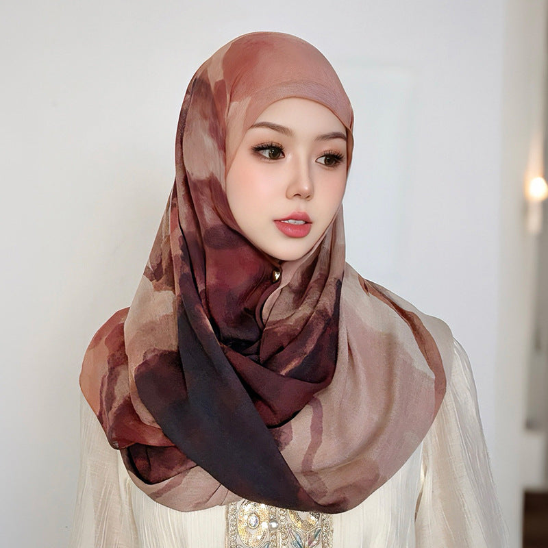 Modal cotton patterned hijab