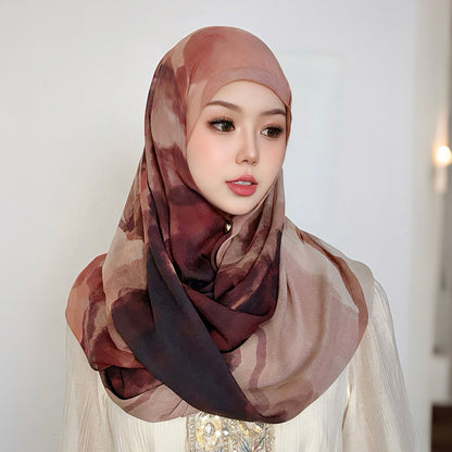 Modal cotton patterned hijab