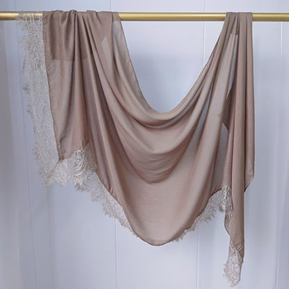 Modal Cotton Lace Hijab