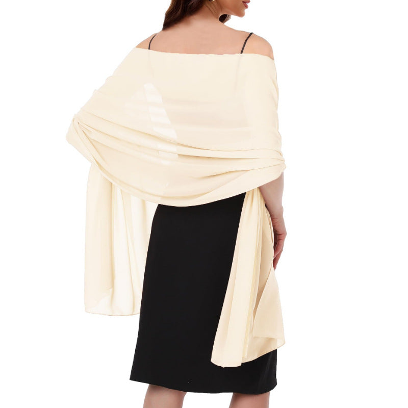 Cross-border soft chiffon scarves and evening dresses wedding shawls bridal scarves women's silk scarves travel sunscreen scarves